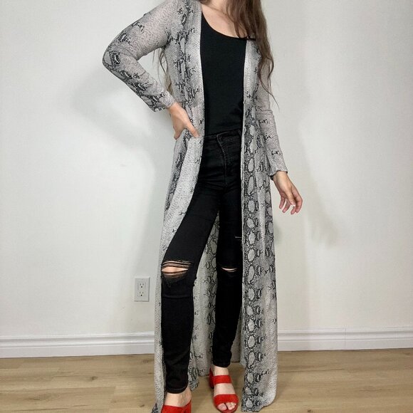 *Fashion Nova Snake Skin Duster Cardigan - Picture 6 of 6